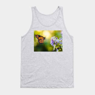 Monarch Butterfly Landing Photograph Tank Top